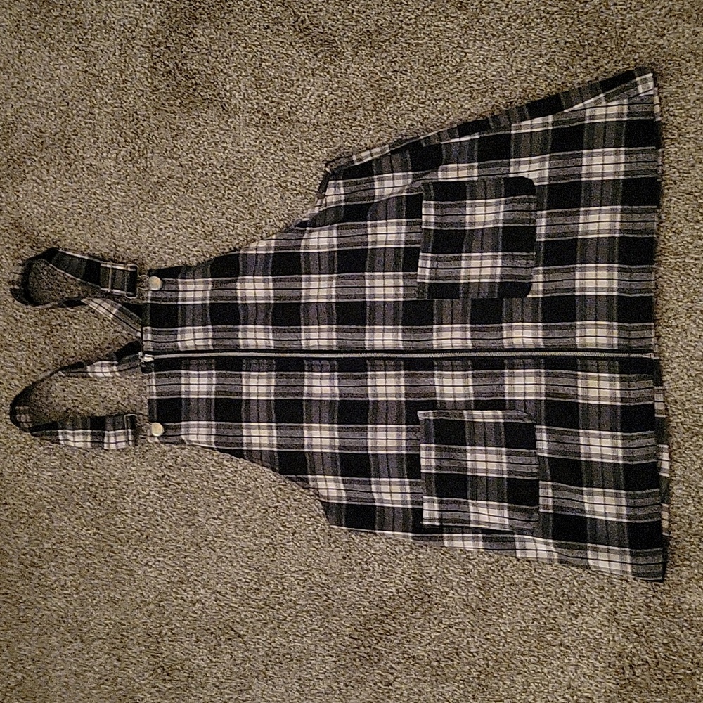 Tgla black and white overall skirt